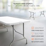 VINGLI 1.8m Portable Rectangular Plastic Table