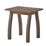 Sadie Outdoor Acacia Wood Accent Table - Gray