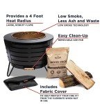 TIKI 25" Smokeless Patio Fire Pit with Cover