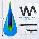 OUTREE Blue Cotton Kids Pod Swing Chair