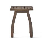 Sadie Outdoor Acacia Wood Accent Table - Gray