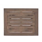 Sadie Outdoor Acacia Wood Accent Table - Gray