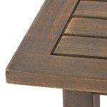 Sadie Outdoor Acacia Wood Accent Table - Gray