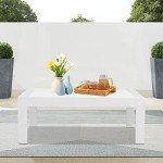 Wisteria Lane Modern Aluminum Outdoor Coffee Table