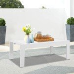 Wisteria Lane Modern Aluminum Outdoor Coffee Table