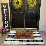 Buffalo Plaid Outdoor Rug - Black and White
