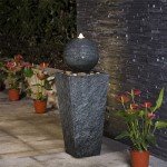 LED Outdoor Water Fountain with Pedestal Design