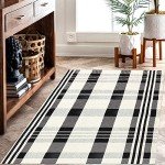 Buffalo Plaid Outdoor Rug - Black and White