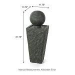 LED Outdoor Water Fountain with Pedestal Design