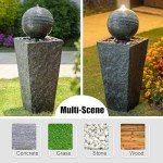 LED Outdoor Water Fountain with Pedestal Design
