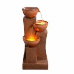 3-Tier LED Cascading Outdoor Water Fountain