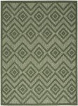 Versatile Indoor/Outdoor Green 5' x 7' Rug