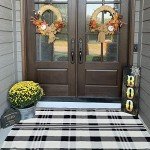 Buffalo Plaid Outdoor Rug - Black and White