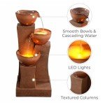 3-Tier LED Cascading Outdoor Water Fountain