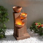 3-Tier LED Cascading Outdoor Water Fountain
