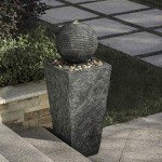 LED Outdoor Water Fountain with Pedestal Design