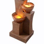 3-Tier LED Cascading Outdoor Water Fountain