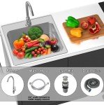 Outdoor Grill Table with Sink and Cart