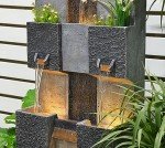 Stylish 3-Tier Outdoor Water Fountain with Lights