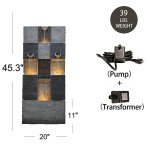 Stylish 3-Tier Outdoor Water Fountain with Lights