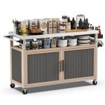 Skyflame Outdoor BBQ Storage Cabinet & Grill Cart