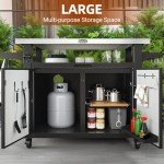 NUUK Outdoor Grill Cart with Storage and Wheels