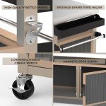 Skyflame Outdoor BBQ Storage Cabinet & Grill Cart