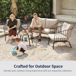 East Oak 4-Piece Modern Patio Conversation Set