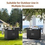 NUUK Outdoor Grill Cart with Storage and Wheels