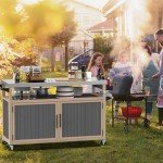 Skyflame Outdoor BBQ Storage Cabinet & Grill Cart
