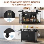 NUUK Outdoor Grill Cart with Storage and Wheels