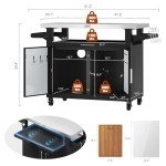 NUUK Outdoor Grill Cart with Storage and Wheels