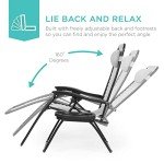 Adjustable Steel Mesh Zero Gravity Lounge Chair Set