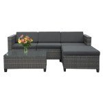 5-Piece Weather-Resistant Outdoor Sectional Sofa Set