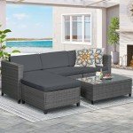 5-Piece Weather-Resistant Outdoor Sectional Sofa Set