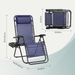 SMUG Folding Zero Gravity Lounge Chairs - Set of 2