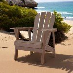 Restcozi Teak HDPE All-Weather Adirondack Chair