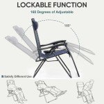 SMUG Folding Zero Gravity Lounge Chairs - Set of 2