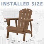 Restcozi Teak HDPE All-Weather Adirondack Chair