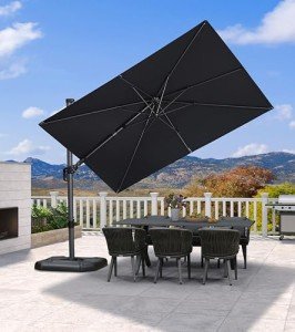Purple Leaf 6.5' x 10' Offset Patio Umbrella