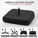 10ft Beige Cantilever Patio Umbrella with Base