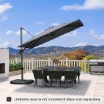 Purple Leaf 6.5' x 10' Offset Patio Umbrella