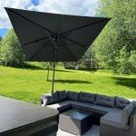 Purple Leaf 6.5' x 10' Offset Patio Umbrella