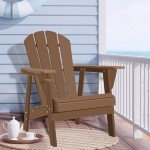 Restcozi Teak HDPE All-Weather Adirondack Chair