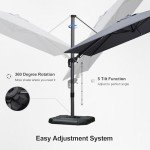 Purple Leaf 6.5' x 10' Offset Patio Umbrella