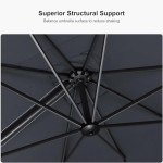 Purple Leaf 6.5' x 10' Offset Patio Umbrella