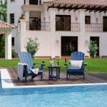 Navy Blue Adirondack Chairs Set of 4