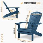 Navy Blue Adirondack Chairs Set of 4