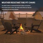 Black Wooden Adirondack Patio Chairs for Outdoors