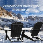 Black Wooden Adirondack Patio Chairs for Outdoors